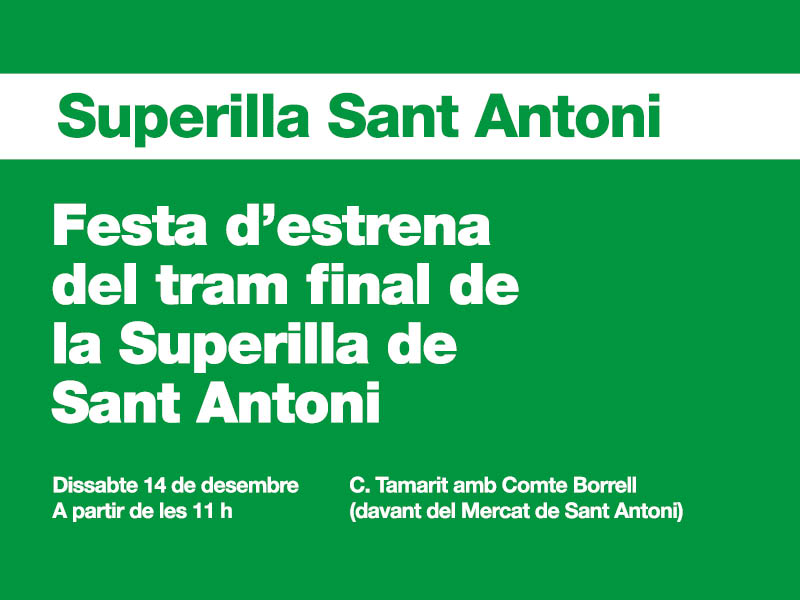 Inauguració de la superilla de Sant Antoni a Borrell Tamarit.