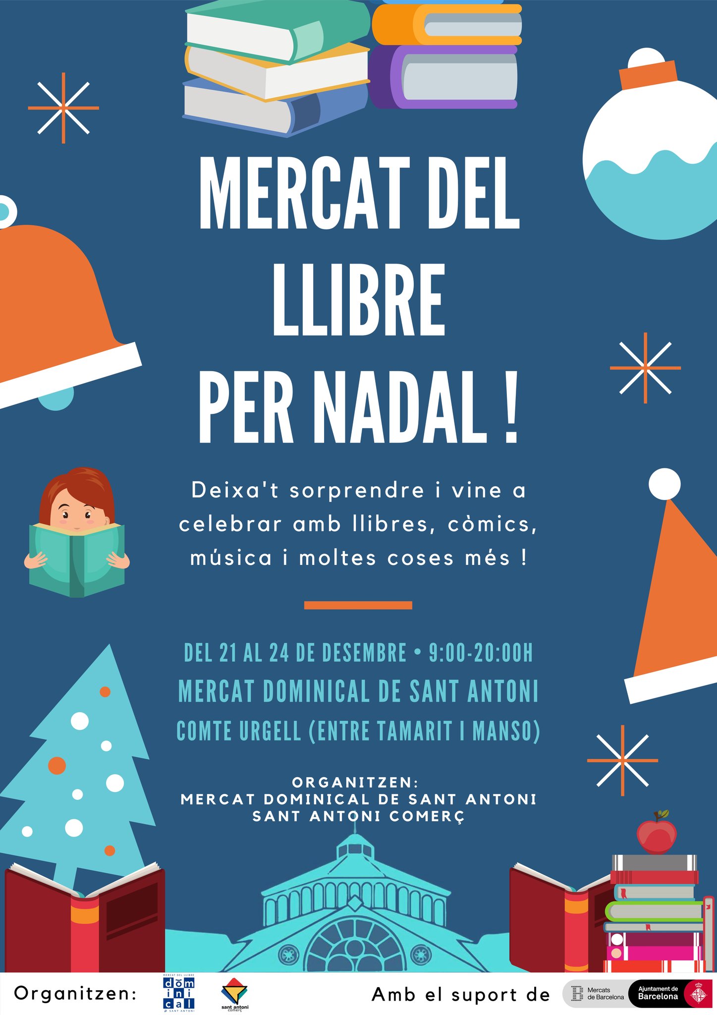 Mercat del Llibre de Sant Antoni por Navidad