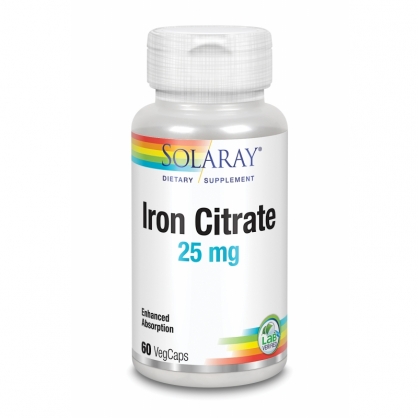 Iron Citrate 25mg 60 caps Solaray 