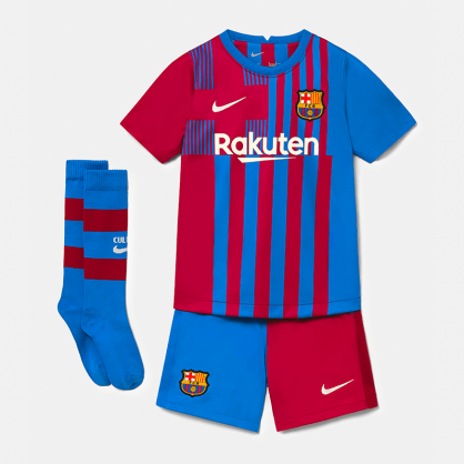 Conjunt 1r equipament FC Barcelona 21/22 - Nen/a petit/a